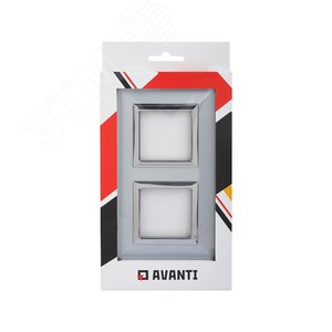 Рамка из металла, ''Avanti'', светло-серебристая, 4 модуля - фото 5