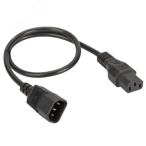 Изображение товара Кабель питания IEC320 C13 - IEC320 C14 0.5м сечение 3х1,5 мм (шт)