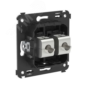 Avanti Компьютерная розетка RJ-45 без шторки в стену, кат.5e двойная экранированная,  Черный матовый - фото 3