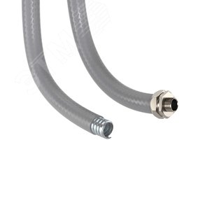 Металлорукав DN 50мм в гладкой ПВХ изоляции Dвн   50,5 мм Dнар 58,5 25м цвет серый - фото 2