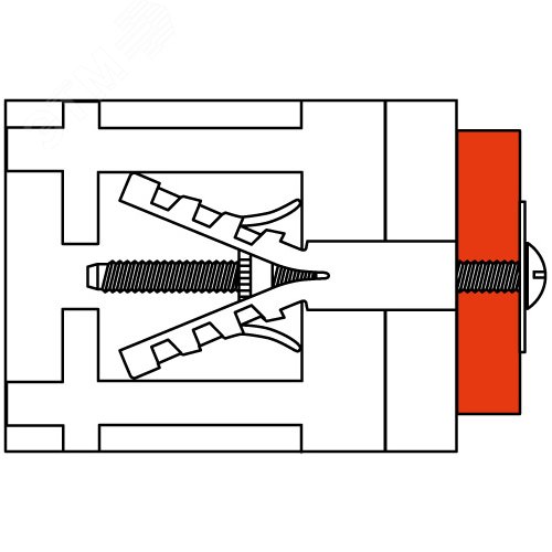 Винт М4х45 мм с дюбелем M8 - фото 2