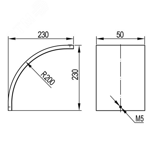 Крышка на угол CD 90 вертикальный внеш. 90° осн.50 в комплекте с метизами и пластинами PTCE - фото 3