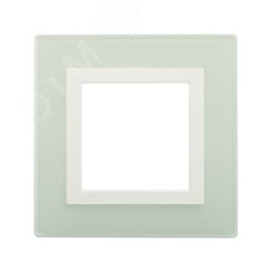 Рамка из натурального стекла, ''Avanti'', светло-зеленая, 2 модуля - фото 1