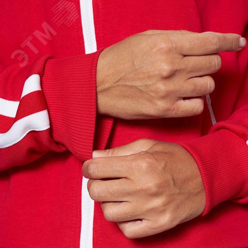 Олимпийка, красный цвет, размер L - фото 9