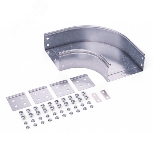 Угол CPO 90 горизонтальный 90 градусов 500x50 в комплекте крепежные элементы соединительные пластины - фото 1