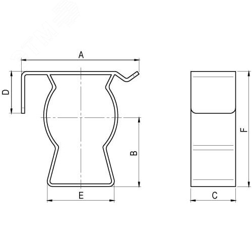 Держатель с крышкой D=32мм нержавеющая сталь AISI 304 - фото 4