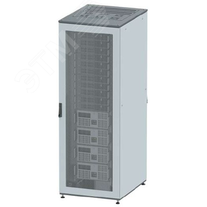 Напольный шкаф 42U Ш600хГ600 две перфорированные двери, крышаукомплектована вводом и заглушками - фото 1