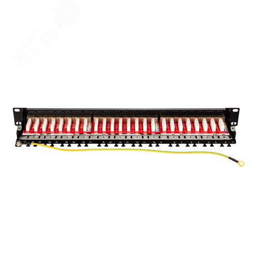 Патч-панель 19'. 1U. CAT6A. 24 порта RJ45. экранированная - фото 3