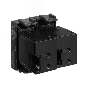 USB зарядное устройство модульное 2.1 А, Avanti, черный матовый, 2 модуля - фото 4