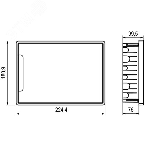 Щиток 8 мод встраиваемый для полых стен Фрейм (FRAME), черный, с тонированной дверцей, с 2 шинами PEN на 6 и 8 отв. - фото 6