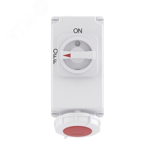 Розетка наружной установки IP67 32А 3P+E 400В с механической блокировкой и боковым расположением разъема - фото 4