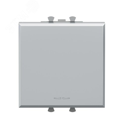 Кнопка одноклавишная модульная, Avanti, закаленная сталь, 2 модуля - фото 1