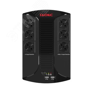 Источник бесперебойного питания line-interactive, Info PDU, 600 ВА/360 Вт, 1/1, 6xSchuko,  USB для зарядки (2), USB + RJ11, 1x7Aч - фото 2