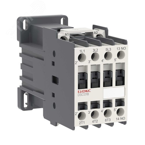 Изображение товара Магнитный контактор YON DSC018 18A 7,5кВт AC3 3P кат.24В DC 1НО (шт)