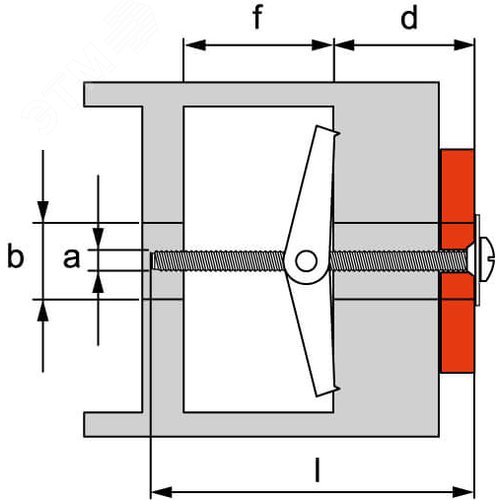 Анкер складной пружинный с крюком М4 D14 - фото 2
