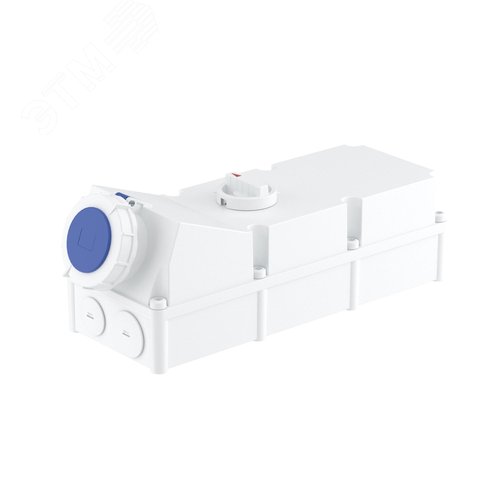 Розетка наружной установки IP67 125А 2P+E 230В с механической блокировкой и боковым расположением разъема - фото 1