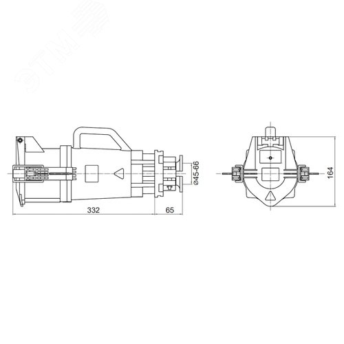 Розетка кабельная CS IP67 250A 3P+E 690В - фото 4