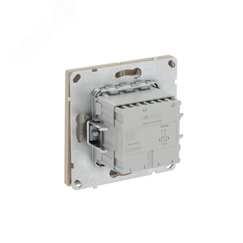 Переключатель двухклавишный с подсветкой, KANT, ванильный марципан - фото 6