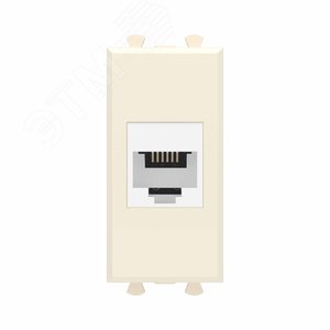 Изображение товара Avanti Телефонная розетка RJ-12 без шторки модульная, Ванильная дымка, 1 модуль (шт)