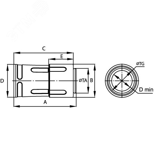 Трансформатор тока CT100 2500A, класс 0.2, 15ВА - фото 2
