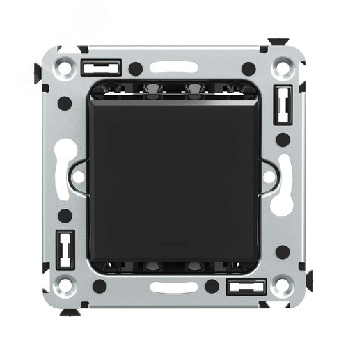 Avanti Переключатель одноклавишный в стену, ''Черный квадрат'' - фото 1