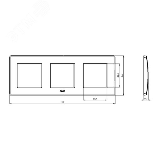 BRAVA Рамка 3 поста 6 модулей белая - фото 2