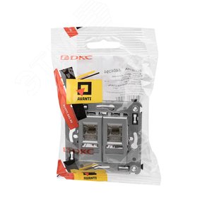 Avanti Компьютерная розетка RJ-45 в стену, кат.6 двойна   экранированная  Закаленная сталь - фото 5