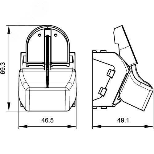 Адаптер для оптоволоконныx разъемов тип 2ST с системой пломбировки белый (2 модуля) - фото 3