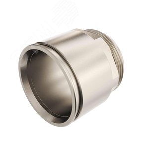 Муфта труба-коробка D=50мм IP66/IP67 М50х1.5 никелированная латунь - фото 2