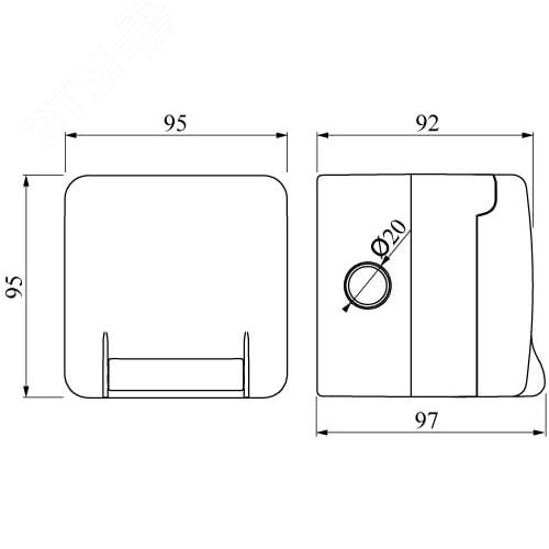 Розетка наружная с повышенной защитой IP66 - фото 2
