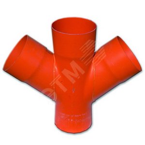 Соединение для четырех двустенных труб D=110 мм четырех5 градусов полипропилен - фото 1