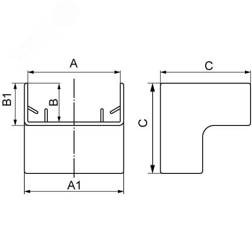 Угол внутренний 30x10 AIM In-liner - фото 2