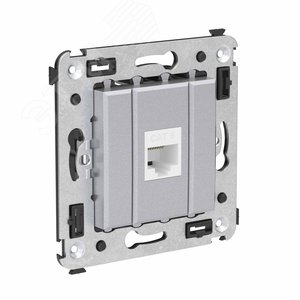 Avanti Компьютерная розетка RJ-45 без шторки в стену, кат.6 одинарная,  Закаленная сталь - фото 2