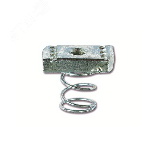 Гайка для подвешивания профиля удлиненная пружина М8х40 нержавеющая сталь AISI 316L - фото 1