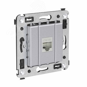 Avanti Компьютерная розетка RJ-45 без шторки в стену, кат.6А одинарная экранированная,  Закаленная сталь - фото 2