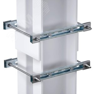 Обжимной комплект монтажных профилей тип 1, обхват конструкции габаритами 550 на 400 мм, для крепления 1 оболочки одноготипоразмера болтами  М8х80 4 шт. , горячеоцинкованный - фото 1