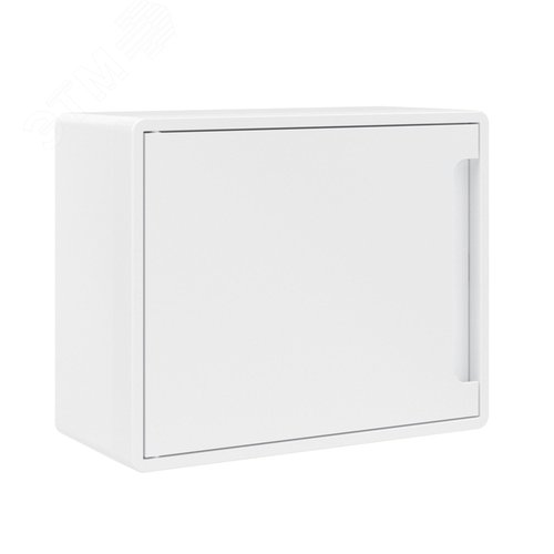 Щиток 8 мод настенный Фрейм (FRAME), белый с белой дверцей, с 2 шинами PEN на 6 и 8 отв. - фото 1