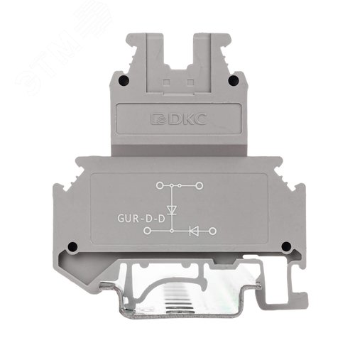 Клемма со встроенным диодом, винтовой зажим, 4 точки подключения, 4 кв.мм, серая - фото 2