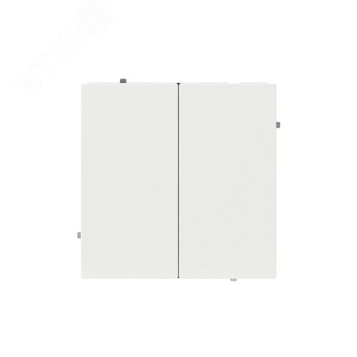 Кнопка двухклавишная, KANT, белая магнолия - фото 1