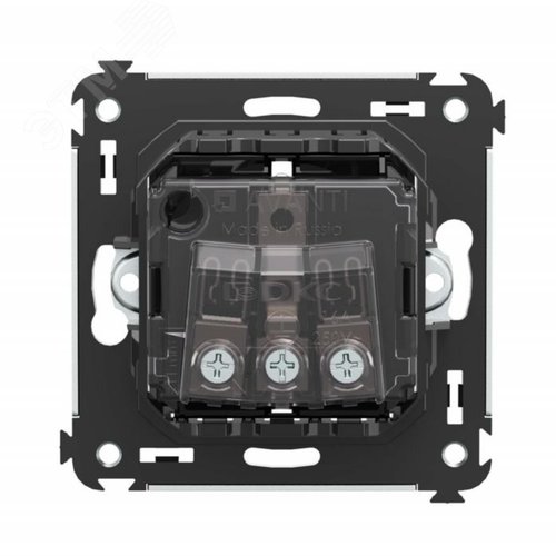 Avanti Розетка в стену, 2P+E, с защитными шторками, ''Черный квадрат'' - фото 3