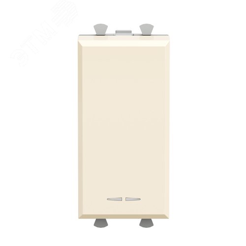 Avanti Выключатель двухполюсный одноклавишный модульный,  Ванильная дымка, 1 модуль - фото 1