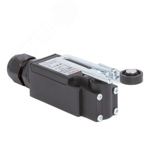 Изображение товара Концевой выключатель с двумя контактами, нормально открытый + нормально закрытый (NO+NC). С поворотным регулируемым рычажным роликом (шт)