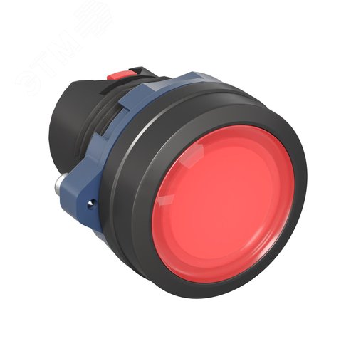 Изображение товара Головка кнопки плоская прозрачная с фиксацией, красная (шт)