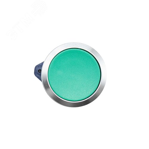 Головка кнопки плоская без фиксации, зеленая, алюминий - фото 2
