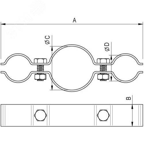 Держатель наружного изолированного токоотвода для изолированной молниеприемной мачты - фото 2