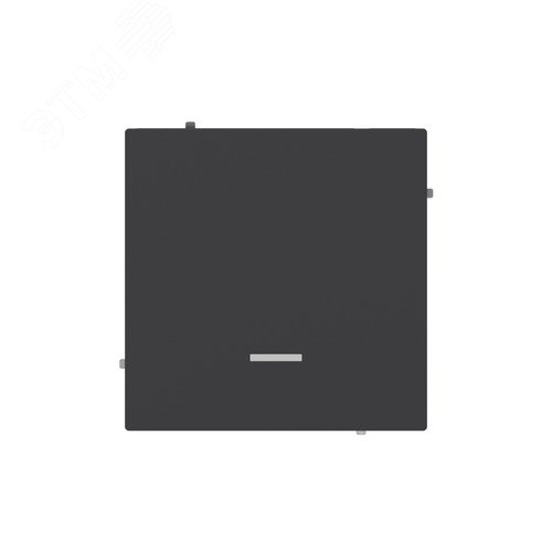 Переключатель одноклавишный с подсветкой, KANT, черный уголь - фото 1