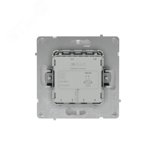 Переключатель двухклавишный с подсветкой, KANT, белая магнолия - фото 4