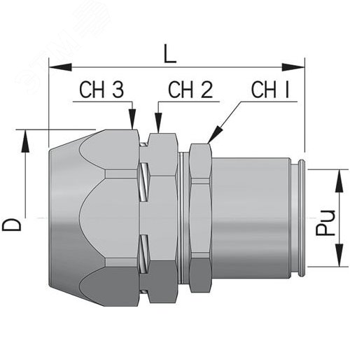 Муфта металлорукав в изоляции в оплетке DN 40-труба DN40 IP66 - фото 2