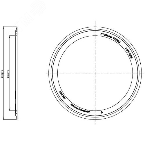 Кольцо резиновое уплотнительное для двустенной трубы 125мм - фото 4