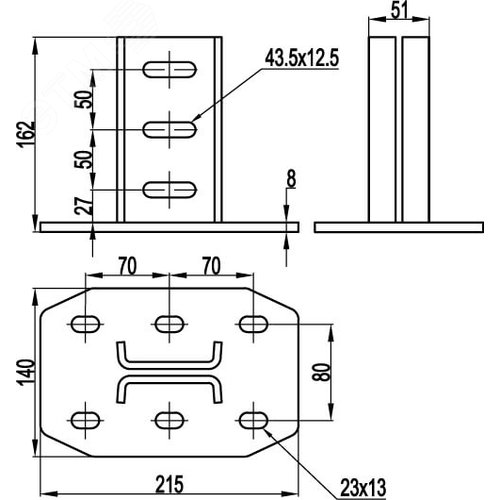 Крепление усиленное потолочное I-образный профиль горячеоцинкованное - фото 2